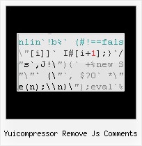 Jscript Decodeurl yuicompressor remove js comments